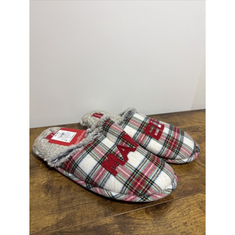Wondershop Target's Women's Slippers Plaid Mama Elf Red Extra Large 11/12